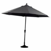 Four Seasons Courtyard Canmore 9 Foot Outdoor Patio Market Umbrella, Gray Perspective: Main