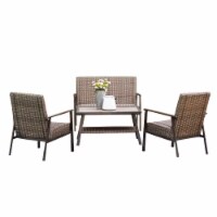 Four Seasons Courtyard Nantucket 4 Piece All Weather Deep Seating Patio Set 1 Piece Foods Co
