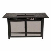 Patio Master 270093 66 x 36 in. Manhattan LP Gas Fire Pit Table, Charcoal Gray Aluminum