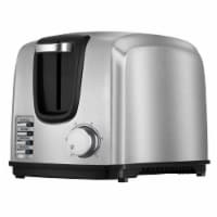 Black and Decker Stainless Steel Extra Wide 2 Slot Toaster in Silver Perspective: Main