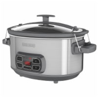 Black and Decker 7 qt. Silver Stoneware Slow Cooker - Total Qty: 1