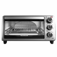 Black+Decker(R) 4-Slice Toaster Oven Silver No Size-New Perspective: Main