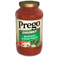 Prego Chunky Garden Mushroom & Green Pepper Italian Pasta Sauce Perspective: Main