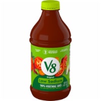 V8® Low Sodium Original 100% Vegetable Juice Bottle Perspective: Main