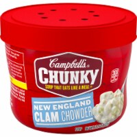 Campbell's® Chunky™ New England Clam Chowder Soup Microwavable Bowl Perspective: Main