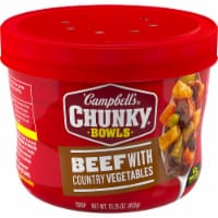 Campbell's® Chunky® Beef with Country Vegetables Soup Microwavable Bowl Perspective: Main