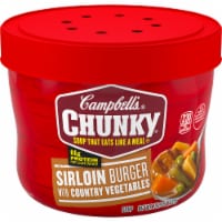 Campbell's® Chunky® Soup Sirloin Burger With Country Vegetables Soup Microwave Bowl Perspective: Main