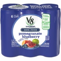 V8 V Fusion Pomegranate Blueberry Juice 6 Count Perspective: Main