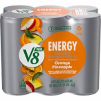 V8® +Energy Orange Pineapple Juice Energy Drink Can Perspective: Main