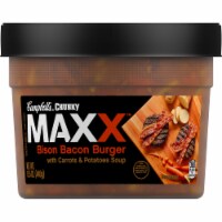 Campbell's Chunky Maxx Bison Bacon Burger with Carrots & Potatoes Soup Perspective: Main