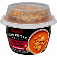 Campbell's Slow Kettle Style Creamy Tomato Soup With A Crunch Microwavable Cup