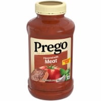 Prego® Italian Pasta Sauce Flavored With Meat Jar Perspective: Main