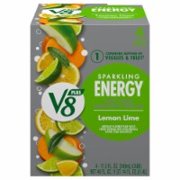 V8 Sparkling+Energy Lemon Lime Plant-Based Energy Beverage