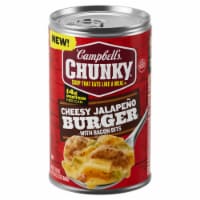 Campbell's® Chunky® Cheesy Jalapeno Burger with Bacon Bits Perspective: Main