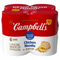 Campbell's® Condensed 25% Less Sodium Chicken Noodle Soup Cans Perspective: Main