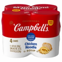 Campbell's® Condensed 25% Less Sodium Chicken Noodle Soup Cans Perspective: Main