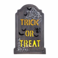 10 in Ceramic LED Tombstone - Trick or Treat