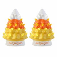 5.4 in Halloween Trees - Candy Corn, Set of 2