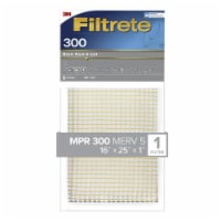3M Filtrete™ Dust Reduction 300 High Air Flow Filter 300 MPR, 16 in x 25 in x 1 in, 1/Pack Perspective: Main