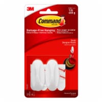 Command™ Damage-Free Hanging Designer Hooks - White Perspective: Main