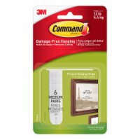 Command™ Damage-Free Hanging Picture Medium Strips 6 Pack- White