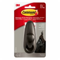 Command™ Oil-Rubbed Bronze Large Damage-Free Decorative Metal Hook Perspective: Main