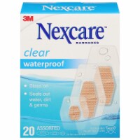 Nexcare Clear Waterproof Bandages Assorted Sizes - 20 Ct.