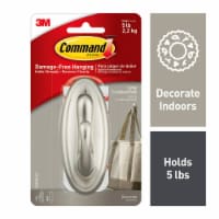 Command™ Traditional Large Brushed Nickel Hook