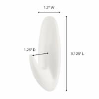 Command® Damage-Free Hanging Medium White Designer Hooks
