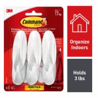Command® Damage-Free Hanging Medium White Designer Hooks