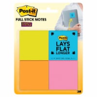Post-it® 8 Pack Super Sticky Full Stick Notes - Assorted Perspective: Main