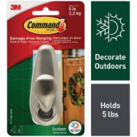 Command™ Outdoor Large Damage-Free Hanging Metal Hook