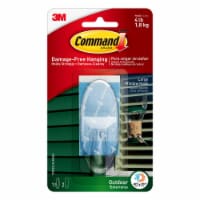 Command® Large Outdoor Window Hook with Strips - Clear Perspective: Main