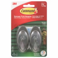 Command® Outdoor Damage-Free Outdoor Slate Terrace Hooks