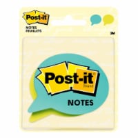 Post-it® Thought Bubble Shaped Notes - Light Blue / Green Perspective: Main