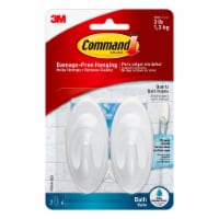 Command™ Quartz Terrace Medium Hooks with Strips Perspective: Main