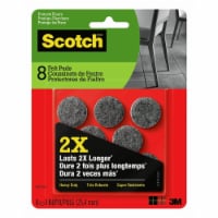 Scotch® Round Felt Pads - Gray
