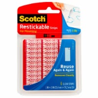 Scotch® Restickable Mounting Strips - Clear Perspective: Main