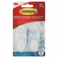 Command™ Damage-Free Medium Bath Hooks - Frosted