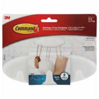 3M Command™ Bath Damage-Free Multi-Hook with Water Resistant Strip - White