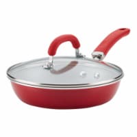 Rachael Ray Create Delicious Aluminum Nonstick Covered Frying Pan - Red