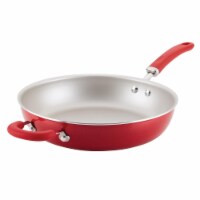Rachael Ray 12000 Create Delicious Aluminum Nonstick Deep Skillet, 12.5 in. - Red Shimmer