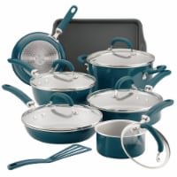 Rachael Ray Create Delicious Aluminum Nonstick Cookware Set - Teal