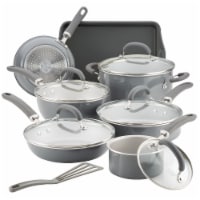 Rachael Ray Create Delicious Aluminum Nonstick Cookware Set - Gray