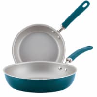 Rachael Ray Create Delicious Aluminum Nonstick Frying Pan Set - Teal