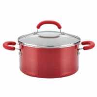 Rachael Ray Create Delicious Aluminum Nonstick Stockpot - Red