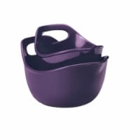 Rachael Ray Ceramic 2 Piece Mixing Bowls Set, Purple