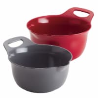 Rachael Ray Tools & Gadgets Nesting Mixing Bowl Set, 2 Piece - Red & Gray