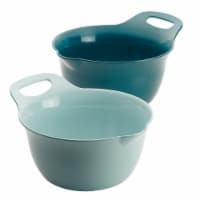 Rachael Ray Tools & Gadgets Nesting Mixing Bowl Set, 2 Piece - Light Blue & Teal