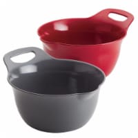Rachael Ray Tools & Gadgets Nesting Mixing Bowl Set, 2 Piece - Red & Gray